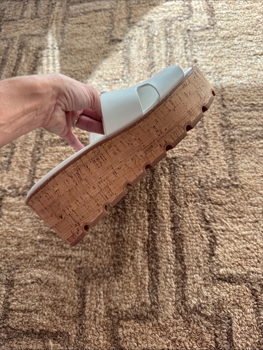 HermesWhite Leather-Style Slide Mules - Picture 5 of 7